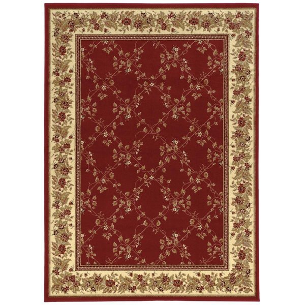 Radici 1590-1002-RED 5 ft.5 x 7 ft.7 Como Rug - Red 1590/1002/RED